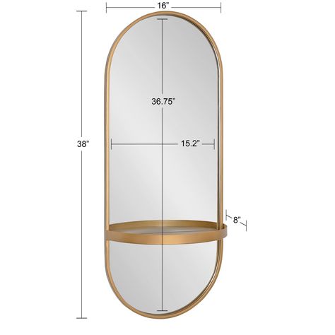 Kate and Laurel Estero Metal Oval Wall Mirror with Shelf - Bed Bath & Beyond - 25897131 Mirrors Bedroom, Shelf Bed, Hair Salon Pictures, Circle Shelf, Salon Pictures, Metal Wall Mirror, Wall Mirror With Shelf, Keyhole Hanger, Mirror Shapes