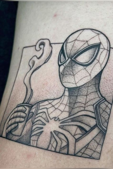 Spiderman Tattoo Ideas, Void Tattoo, Tattoo Spiderman, Iconic Tattoos, Spider Man Tattoo, Raimi Spiderman, Marvel Ideas, Tattoos On Arm, Pop Culture Tattoos