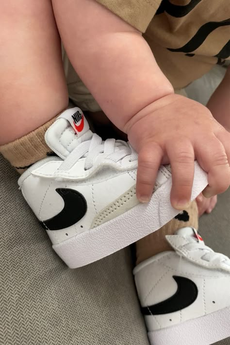 Blazer Mid Crib Shoe curated on LTK Baby Jordan Shoes, Baby Shoes Boy, Mommy Son Outfits, Baby Bot, Crib Shoe, Shoes For Babies, Baby Tumblr, Boy Mama