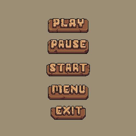 8bit Video Games, Video Game Style Art, Fence Pixel Art, 8 Bit Game Design, Video Game Health Bar, Pixel Start Button, Pixel Art Ui Design, Pixel Art For Games, Pixel Ui Design