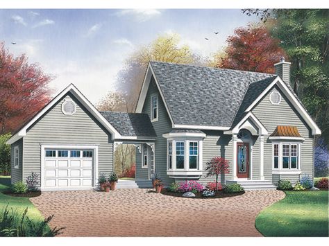 adding attached garage with breezeway pictures | Copyright by designer/architect Drawings and photos may vary ... Cape Cod House Plans, Drummond House Plans, Cape Cod Style House, House Plans And More, Cape Cod House, Traditional House Plans, Cottage Plan, Country House Plan, Casa Exterior