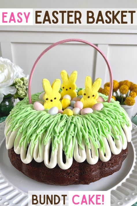 Easter Bundt Cake, Easter Basket Cake, Easy Bundt Cake Recipes, Spring Dessert, Easter Snacks, Cake Recipe Easy, Easter Sweets, Bundt Cake Recipe, Easter Desserts Recipes