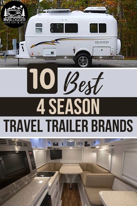 10 Best 4 Season Travel Trailer Brands – RVBlogger Best Travel Trailers, Small Camper Trailers, Lightweight Travel Trailers, Travel Trailer Living, Small Camping Trailer, Rv Traveling, Small Travel Trailers, Organization Aesthetic, Small Camper