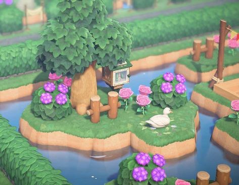 Animal Crossing Designs on Instagram: “The small areas of your island can be the quaintest 😌 I want that duck item all over my island! - 🏝#crossingcreations credit to…” Acnh Mini Islands, Acnh Floating Island, Water Scaping Animal Crossing, Animal Crossing Designs, Fairy Island, Ac Ideas, Island Garden, Tiny Island, Animals Crossing