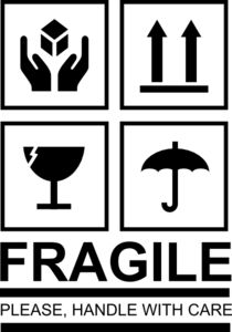 Fragile Symbol Clip Art Black And White Icons, White Icons, Herbal Products, Warning Sign, Shipping Labels, Web Design Company, Black And White Drawing, Carton Box, Packaging Labels