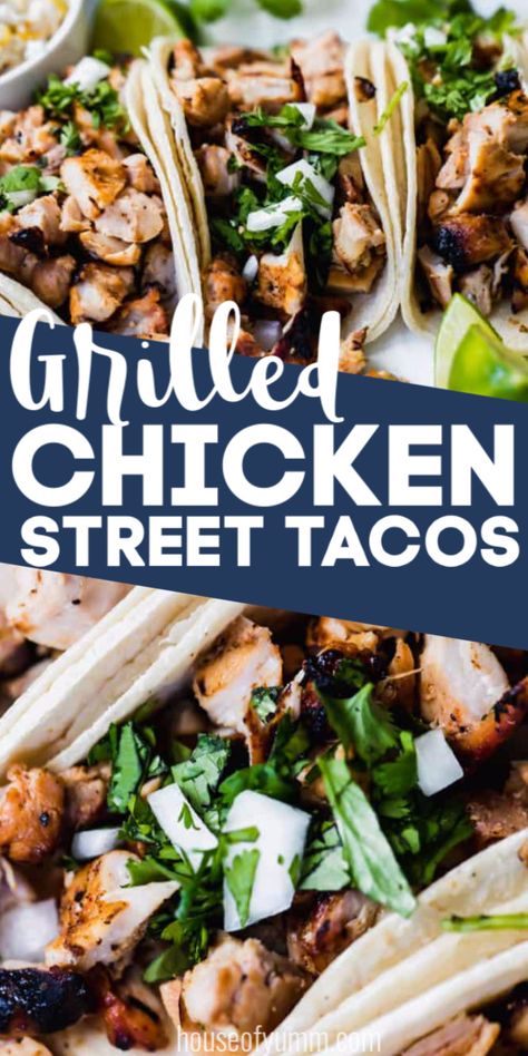 Cilantro Lime Butter, Soft Corn Tortillas, Flavorful Grilled Chicken, Chicken Street Tacos, Grilled Chicken Tacos, Spanish Foods, Lime Butter, Freezer Recipes, Mexican Spanish