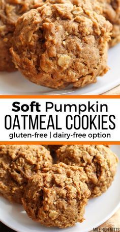 Oatmeal Cookies Gluten Free, Gluten Free Oatmeal Cookies, Pumpkin Oatmeal Cookies, Pumpkin Cookie, Cookies Gluten Free, Pumpkin Oatmeal, Pumpkin Recipes Dessert, Pumpkin Everything, Gf Desserts