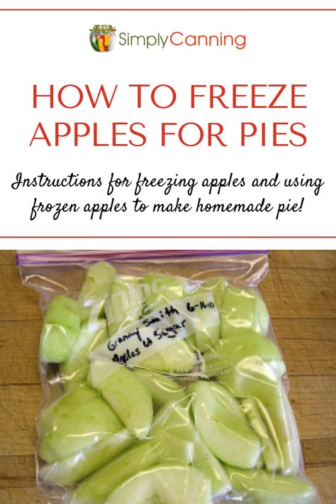 Freezing apples can be done in many ways. SimplyCanning.com has tips, tricks, and shares 3 different ways you can preserve your apples in the freezer for easy use later. Preserve Apples Slices, Apple Pie Filling From Frozen Apples, Preserving Apples Freezing, Can You Freeze Apple Slices, How To Prepare Apples For Freezing, Preserving Apples Slices, How To Freeze Sliced Apples, Freezing Apple Slices For Pie, Freezing Apples Slices Pie Fillings