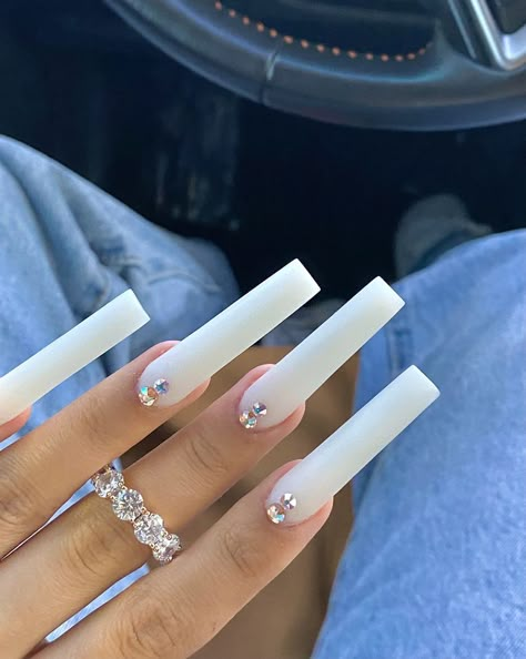 Milky Nails, Punk Nails, White Acrylic Nails, Colored Acrylic Nails, Girly Acrylic Nails, Glow Nails, Short Square Acrylic Nails, Acrylic Nails Coffin Pink, Nails Only