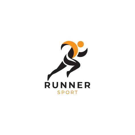 Running athlete logo design sprint or tr... | Premium Vector #Freepik #vector Athlete Logo Design, Athletic Logo Design, Athlete Logo, Logo Design Sport, Logo Design Inspiration Sports, Running Athlete, Marathon Logo, Run Logo, Running Logo