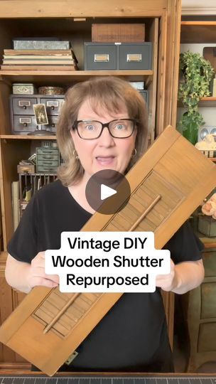 6.6K views · 326 reactions | Do you have a vintage shutter you’ve been meaning to use for a diy project? Here are two ideas that might inspire you to get started! I love them both, but which one do you like better? Find us online at: https://stan.store/WhimsyBarn  Come along on this crazy 365 day journey of vintage home decor goodness! This is our year to celebrate whimsy and wonder, along with a little for our journey! If you want to hang out with us, you know what to do. And if you’re interested in any of the things you see here, hit all those buttons and check out the online shop or send me a message there if you don’t see your favorite treasure listed yet. Thanks so much for every small and big way you support Whimsy Barn Vintage and all those who love vintage decor and mystery boxes! Repurposed Small Shutters Ideas, Vintage Shutter Ideas, Bathroom Window Shutter Ideas, Ideas For Old Shutters Diy Projects, Shutter Projects Repurposed, Mini Shutter Decor Ideas, Window Shutter Ideas, Old Shutters Repurposed, Repurposed Shutters Ideas