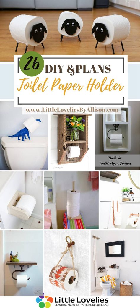 Are you tired of your current toilet paper holder? I understand how you feel. I have been there. One quick fix would be to make your very own toilet paper holder. I have made a list containing 26 creative DIY toilet paper holder ideas that you can make for your home. I’m sure you’ll find a suitable one. 1. Simple Toilet Paper Holder This kind oftoilet paper holder is best suitable for places like shops or #ToiletPaper Extra Toilet Paper Holder Ideas, Toilet Paper Holder Ideas Diy, Diy Freestanding Toilet Paper Holder, Fun Toilet Paper Holder, Diy Toilet Paper Holder Simple, Unique Toilet Paper Holder Diy, Diy Toilet Paper Storage, Toilet Roll Holder Diy, Toilet Paper Holder Diy