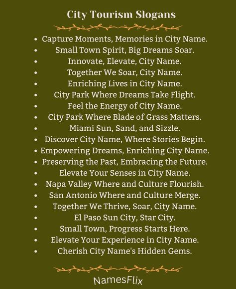 City Tourism Slogans Beach Cities, Star City, Beach City, Sun City, Smart City, Cool Ideas, Captured Moments, Crafting Ideas, Park City