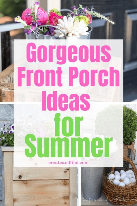 Summer front porch decorating ideas you'll love. DIY's, decor, flowers, cozy seating and more will give you a porch you'll never want to leave! #frontporchdecor #homedecor #porchesandpatios Front Porch Flowers, Front Porch Decorating Ideas, Summer Porch Decor, Spring Porch Decor, Porch Flowers, Porch Colors, Summer Front Porches, Porch Decorating Ideas, Diy Front Porch