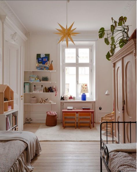 Stockholm Home, Kids Rooms Inspo, Kids Bedroom Inspiration, Kids Room Inspiration, Toddler Rooms, Twins Room, Kids Interior, Big Girl Rooms, Kids Room Design