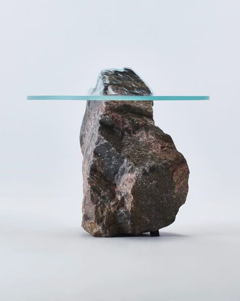 PAUL COCKSEDGE | ‘SLUMP’ ROCK COFFEE TABLE PAUL COCKSEDGE “It’s about creating a frozen moment. I was walking by the river, seeing these rocks poking… | Instagram Rock Coffee Table, Paul Cocksedge, Stone Chair, Rock Table, Carpenters Workshop, Stainless Steel Coffee Table, Stone Furniture, Berkeley Square, Water Tables