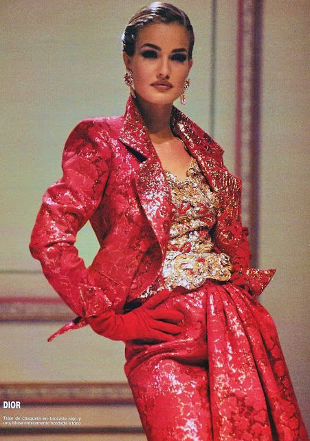 Fashion 1950, Decades Of Fashion, Karen Mulder, Dior Collection, Original Supermodels, Christian Dior Haute Couture, Fashion 80s, 90s Models, Gianfranco Ferre