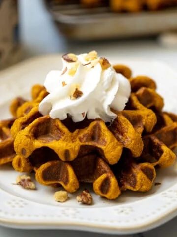 Allergy Friendly Recipes for Dietary Restrictions | A Mind "Full" Mom Pumpkin Waffles Recipe, Pumpkin Pecan Waffles, Pumpkin Spice Waffles, Pecan Waffles, Gluten Free Sweet Potato, Sweet Potato Waffles, Carrot Muffins, Pumpkin Waffles, Chocolate Crinkle Cookies