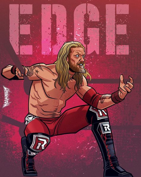 Nolan Harris (@nolanium) posted on Instagram: “Here’s a better look at last weeks @edgeratedr illustration. #edge #ratedrsuperstar #adamcopeland #royalrumble #wrestlemania #wwe #wweart…” • Feb 4, 2020 at 3:36pm UTC Edge Wwe, Wwe Lita, Wwe Edge, Mandalorian Poster, Edge Wallpaper, Wwe Game, Wrestling Posters, Wallpaper 2023, Wwe Royal Rumble