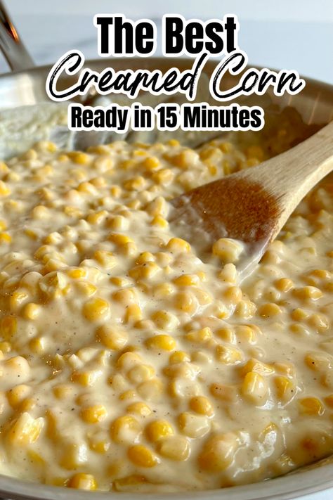 Creamed Corn Recipe With Cream Cheese, Corn Recipe With Cream Cheese, Creamed Corn Recipe Easy, Canned Corn Recipes, Sweet Cream Corn, Mexican Corn Recipes, Homemade Cream Corn, Slow Cooker Creamed Corn, Corn Recipes Side Dishes