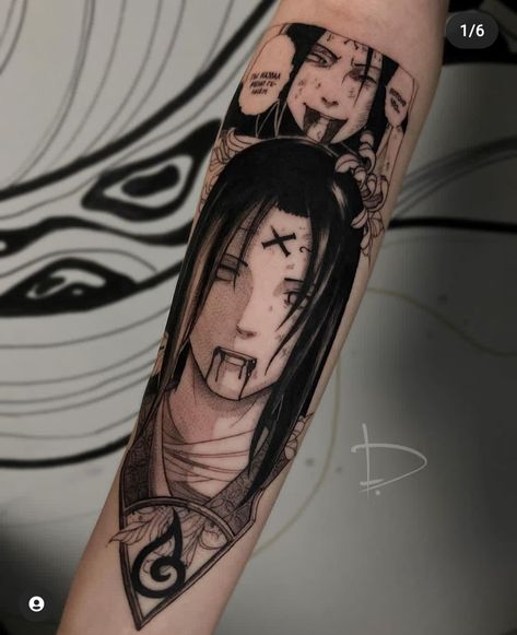 Hyuga Tattoo, Tato Naruto, Neji Hyuga, Nerd Tattoo, Naruto Tattoo, Mangekyou Sharingan, Anime Tattoos, Tattoo Styles, Flash Tattoo