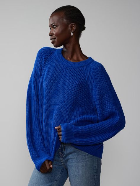 Bright Blue Sweater, Cobalt Sweater, Royal Blue Sweater, Trendy Sweater, Trendy Sweaters, Cute Sweater, Sweater For Women, Blue Sweater, Jeans Tops