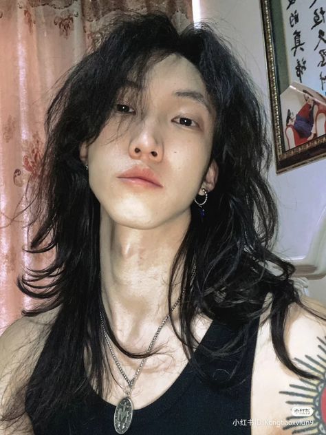 Man With Long Hair Reference, Guy With Long Hair Reference, Male Shoulder Length Hairstyles, Asians With Long Hair Men, Long Hair Men Style Asian Straight, Long Hair Kpop Idols Male, Long Hair Men Reference, Long Hair Man Reference, Guys With Long Wavy Hair