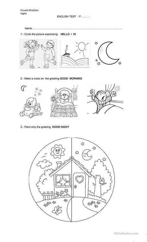 greetings test - English ESL Worksheet for distance learning, home schooling and offline practice of English Kindergarten Classroom Themes, Wristband Template, English Worksheets For Kindergarten, Free Kindergarten Worksheets, Kindergarten Worksheets Printable, English Worksheets For Kids, English For Kids, Classroom Language, English Activities