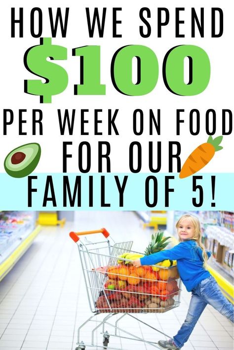 Get in on our grocery budget for a family of 5. We only spend $100 per week. Here's how we do it! #grocerybudget #familyof5 #budgeting #foodbudget #groceries Family Grocery List, Simple Diet Plan, Budget Grocery List, Budget Grocery Shopping, Cheap Grocery List, Frugal Meal Planning, Grocery Planning, Cheap Groceries, Eat On A Budget