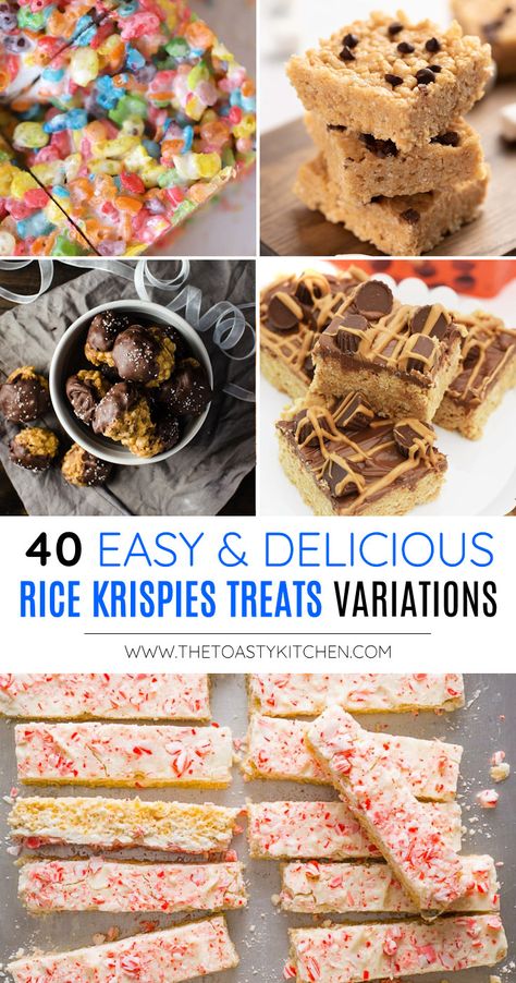 Rice Crispy Snack Ideas, Disney Rice Krispy Treats Recipe, Rice Krispie Treats Different Cereal, Rice Krispie Charcuterie, Sweet And Salty Rice Krispy Treats, Different Flavored Rice Krispie Treats, Rice Crispy Snacks, Vegetarian Rice Crispy Treats, Fun Rice Krispy Treats