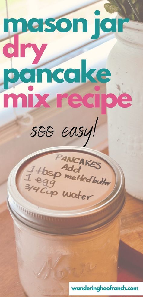 mason jar dry pancake mix recipe Dry Pancake Mix Recipe, Pancake Recipe Baking Soda, Baking Soda Pancakes, Best Fluffy Pancakes, Homemade Pancake Mix Recipe, Homemade Pancakes Fluffy, Homemade Pancake Mix, Pancake Mix Recipe, Homemade Pancake Recipe