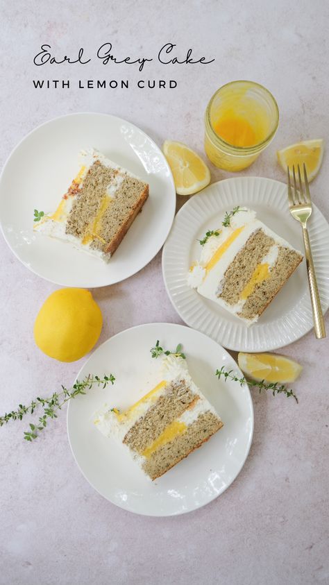 This Earl Grey Cake Lemon Curd cake is everything you have always dreamed of. It is light and fluffy and topped with light whipped cream and a tasty lemon curd. Earl Grey Cake, Cake With Lemon Curd, Curd Cake, Grey Cake, Lemon Curd Cake, Cake Storage, Whipped Frosting, Cake Lemon, Cream Cheese Eggs