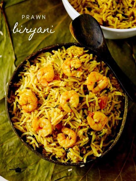 Prawn biryani, Eral Biryani Recipe - Kannamma Cooks Shrimp Biryani, Biriyani Recipes, Prawn Biryani Recipes, Kannamma Cooks, How To Cook Prawns, Cooked Rice Recipes, Prawn Biryani, Variety Rice, Biryani Recipes