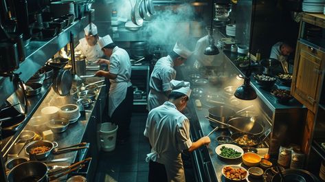 "Busy Kitchen Scene: #ProfessionalChefs working together in a #BusyRestaurantKitchen, bustling with #CulinaryActivity and steam. #Kitchen #Chefs #Cooking #Restaurant #Professional #AIArt #AIPhoto #Stockcake ⬇️ Download and 📝 Prompt 👉 https://stockcake.com/i/busy-kitchen-scene_373447_533385" Busy Kitchen Restaurant, Line Cook Aesthetic, Busy Restaurant, Restaurant Kitchen Design, Oc Concept, Kitchen Scene, Restaurant Pictures, Cooking Restaurant, Nature Education