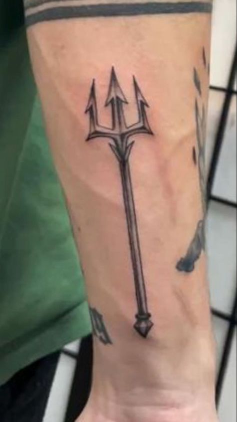 Posiden Trident, Posiden Trident Tattoo, Trident Tattoos, Trident Tattoo, Brother Tattoos, Tattoo Design Book, Tattoo Ink, Ink Tattoo, Tattoo Design