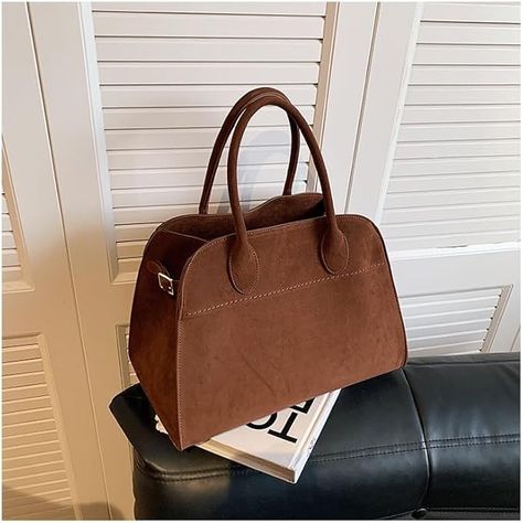 Amazon.com: uQinHan Leather Tote Bag, Matte Grained Leather Hobo Bags, Large Tote Bag for Women, Work, Travel (Coffee, Small) : Clothing, Shoes & Jewelry Suede Tote Bag, Vintage Tote Bag, Suede Purse, Suede Bag, Suede Tote, Suede Handbags, Commuter Bag, Luxury Designer Handbags, Stylish Shoulder Bag