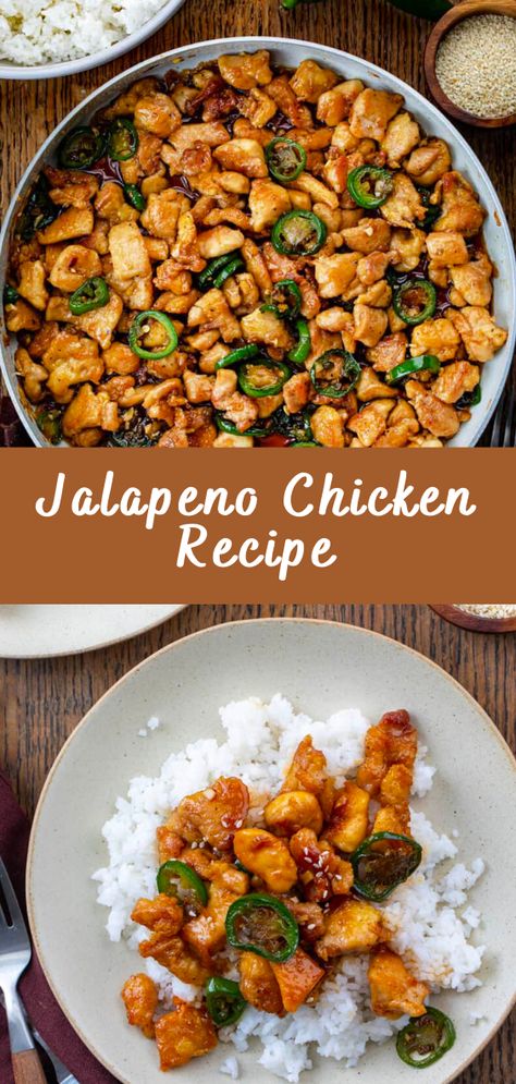 Recipes With Chicken And Jalapenos, Garlic Jalapeño Chicken, Spicy Meals Dinners, Healthy Tenderloin Recipes Chicken, Jalepeno Chicken Recipe, Buffalo Chicken Jalapeno Peppers, Jalapeño Dinner, Serrano Pepper Chicken Recipes, Chicken Sweet Peppers Recipes