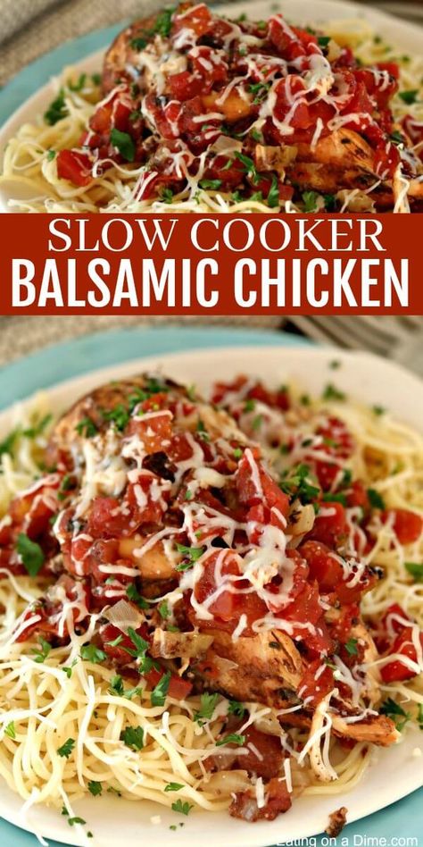 crockpot. Chicken Diced Tomatoes Recipe Crockpot, Crockpot Balsamic Chicken Recipes, Balsamic Chicken Crockpot Recipes, Boneless Chicken In Crockpot Recipes, Crock Pot Balsamic Chicken, Crockpot Chicken Tomato Recipes, Mediterranean Crock Pot Recipes Healthy, Recipes Using Balsamic Vinegar, Low Cholesterol Crock Pot Recipes