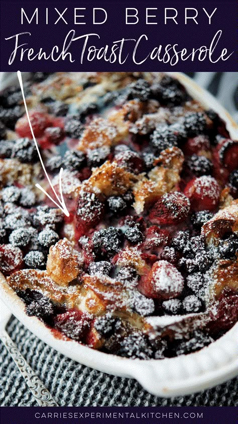 Mixed Berry French Toast Casserole combines the goodness of eggs, milk, and bread, providing a balanced mix of essential nutrients. #breakfast #frenchtoast Mixed Berry French Toast, High Protein Food List, Berry French Toast Bake, Protein Food List, Berry Casserole, Oven French Toast, Berry French Toast Casserole, French Toast Brunch, Crockpot French Toast