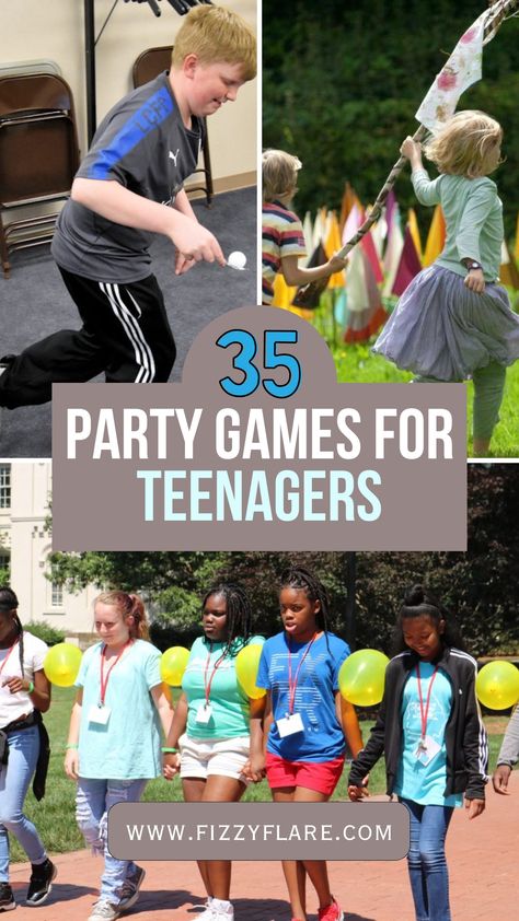 35 Party Games for Teenagers – Fizzy Flare Teenage Games, Fun Teen Party Games, Flag Human, Outdoor Games For Teens, Teenage Party Games, Party Games For Teenagers, Unique Party Games, Fun Games For Teenagers, Human Knot