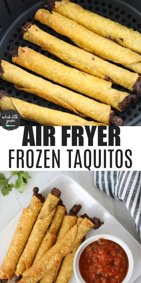 Frozen Taquitos in Air Fryer Air Fryer Frozen Food, Six Sisters Stuff Air Fryer Recipes, Jose Ole Taquitos Air Fryer, Air Fry Taquitos Frozen, Crispitos In Air Fryer, Frozen Taquitos In Air Fryer, Air Fryer Frozen Taquitos, Air Fried Taquitos, Air Fryer Taquitos Beef