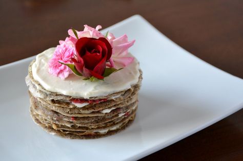 Mini Crepe Cake, Fancy Food Presentation, Crepe Ingredients, Picking Berries, Buckwheat Crepes, Half And Half Cream, Chia Jam, Berry Picking, Crepe Cake