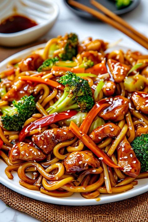 Teriyaki Noodle Bowl, Asian Inspired Dinner Recipes, Dinner Ideas With Red Meat, 15 Minutes Meals, Teriyaki Lo Mein Noodles, Chicken Asian Noodles, Chicken Noodle Stir Fry Recipes, Chicken Chinese Noodles, Healthy Noodle Stir Fry Recipes