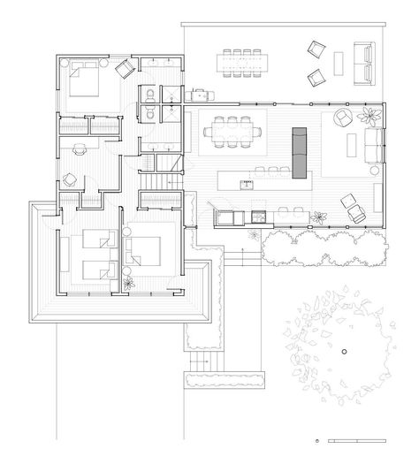 Floor Plan Mid Century Modern, Japandi House Floor Plan, Midcentury Floor Plan, Mid Century Modern Layout, Mid Century Modern House Floor Plans, Mid Century Modern Home Plans, Mid Century Modern Floor Plan, Japandi House Plan, Midcentury Modern House Floor Plans