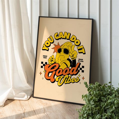 https://tuscansun42.etsy.com/listing/1737447001 Boost Your Mood with Good Vibes! 🌈🌟 "Introducing our 'You Can Do It - Good Vibes' poster! This vibrant and uplifting piece is perfect for any space that needs a dose of positivity. Whether in your living room, bedroom, or workspace, this artwork will inspire and motivate you every day. Spread the good vibes with this fun and colorful print! 🌸💛 #GoodVibes #PositiveEnergy #WallArt #HomeDecor #Motivation #Inspiration #ArtPrint #DecorInspo #HappyH... Vibes Poster, Boost Your Mood, Motivate Yourself, Motivation Inspiration, Positive Energy, Good Vibes, Work Space, Colorful Prints, Fun Things To Do