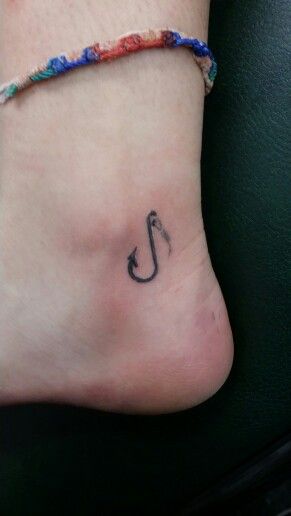 Fish hook tattoo Fishing Rod Tattoo, Fish Hook Tattoo, Hook Tattoo, Fishing Tattoos, Fishing Hook Tattoo, Hook Tattoos, Fishing Tattoo, Tattoo Pictures, Dad Tattoos