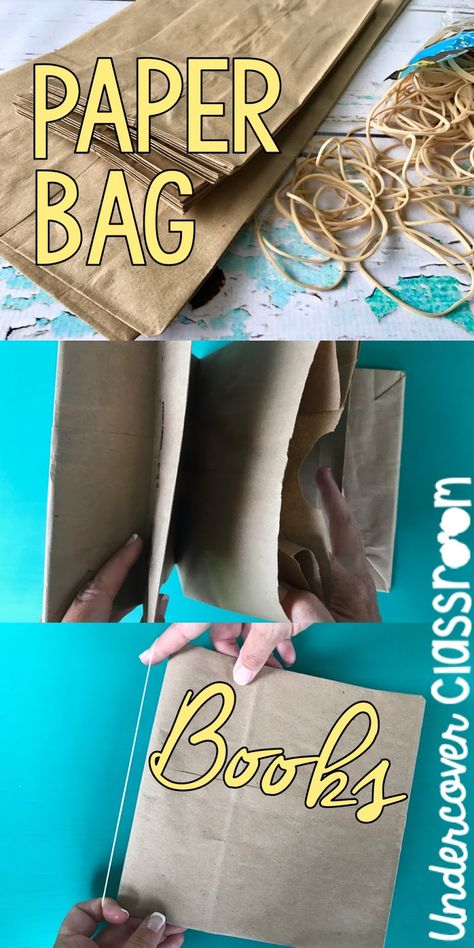 Learn how to make a paper bag book for your classroom with just two bags and a rubber band. Bag books are foldable teaching tools that will motivate your students. Paper Bag Books, How To Make A Paper Bag, Diy Paper Bag, Paper Bag Scrapbook, Paper Bag Album, Homemade Books, Paper Bag Crafts, Paper Bag Puppets, Paper Lunch Bags