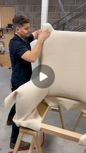 PERCE & WILLIAMS on Instagram: "Watch as we create this bespoke baby rocker ✂️ Working to a design brief supplied by our client, we were given the task to create a rocking chair that was as soft as a cloud and that would last for years to come, all in time for when the new addition to their family arrives. Upholstered in: @casaltissus Texel Ivoire Contact us with any enquiries you may have or visit www.perceandwilliams.co.uk for more. #perceandwilliams #upholstery #furniture #furnituredesign #bespoke #britishmade #watchmework #atwork #interiors #interior #interiordesign #luxuryinteriors #luxuryhighenddesign #highendinteriors #luxuryliving #luxuryfurniture #livingroomdecor #designideas #handmadefurniture #handmadeuk #homeinterior #homeinsperation #decor #lifestyle #luxury #babyr Rocking Chair Diy, Baby Chairs Diy, Reapolstering Chairs, Diy Rocking Chair, Furniture Reupholstery, Design Brief, Upholstered Couch, Reupholster Furniture, Pallet Sofa