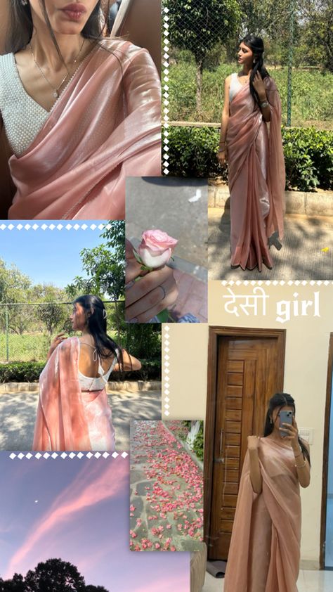 Easy Photography Ideas, Simple Saree Designs, Best Poses For Photography, Instagram Collage, Saree Poses, Fancy Sarees Party Wear, Desi Aesthetic, Indian Photoshoot, Self Portrait Poses