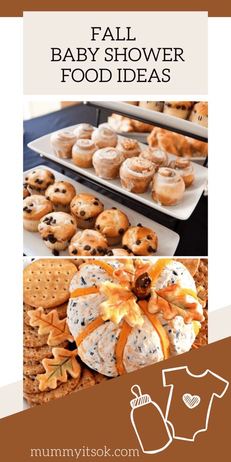 Fall Baby Shower Food Ideas, Fall Baby Shower Food, Pumpkin Theme Baby Shower, Baby Shower Food Ideas, November Baby Shower, Shower Food Ideas, Fall Baby Shower Themes, October Baby Showers, Foods To Make